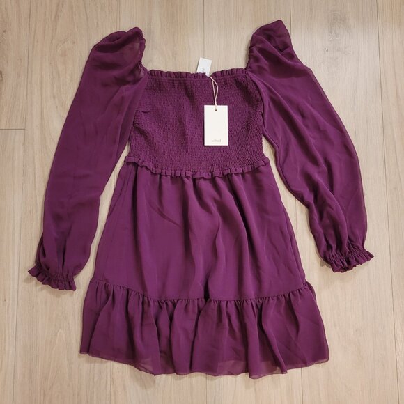 NWT WILFRED | Aritzia Tempest Chiffon Tiered Mini Dress | Sz. XS - Picture 6 of 11